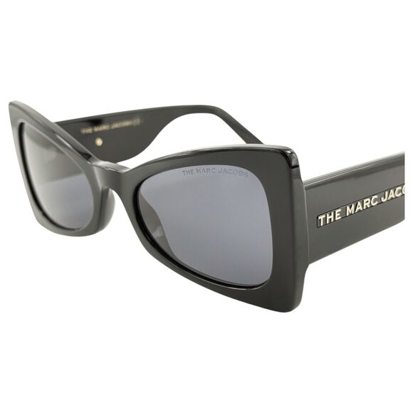 Marc Jacobs Marc 553S Womens Plastic Sunglass 807IR Black w Gray 54-21